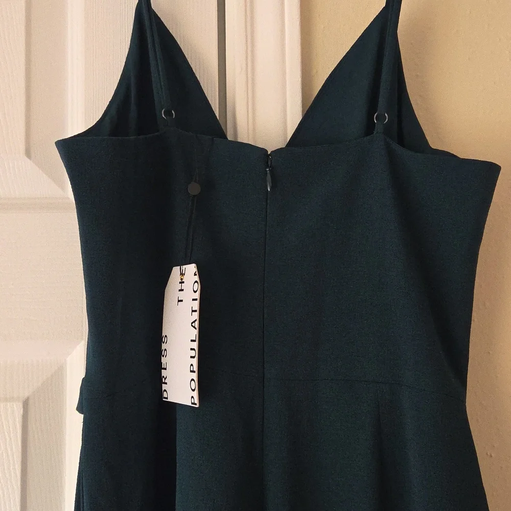 Dress The Population Jumpsuit S Wide Leg Emmet NWT $258 Pine Green - Picture 10 of 10